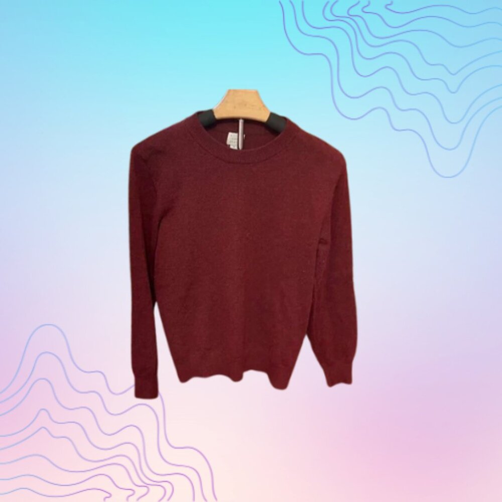 A NEW DAY Burgundy Crew Neck Long Sleeve Sweater Size S
